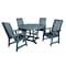 Highwood Usa Weatherly 5pc Round Outdoor Patio Furniture Dining Set AD-DNW48-NBE - alternate 1